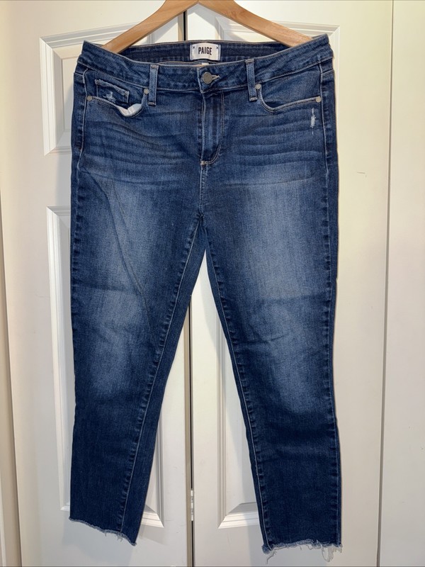 Paige Kylie Crop Jeans Women's Size 32 Mid Rise Denim
