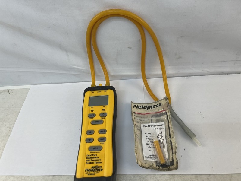 Fieldpiece SDMN6 Dual-Port Manometer & Pressure Switch Tester HVAC Tool