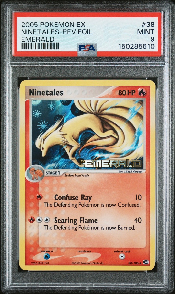 2005 POKEMON EX EMERALD #38 NINETALES-REVERSE FOIL PSA 9 | eBay