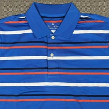 Brooks Brothers Men's Shirt Golf Polo M Blue Performance Series Short Sleeve
