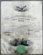 Abraham Lincoln signed naval commission for George Cochran paymaster 1862