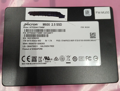Micron M600 MTFDDAK1T0MBF 1TB  SATA 6Gb/s SED 2.5'' SATA III SSD