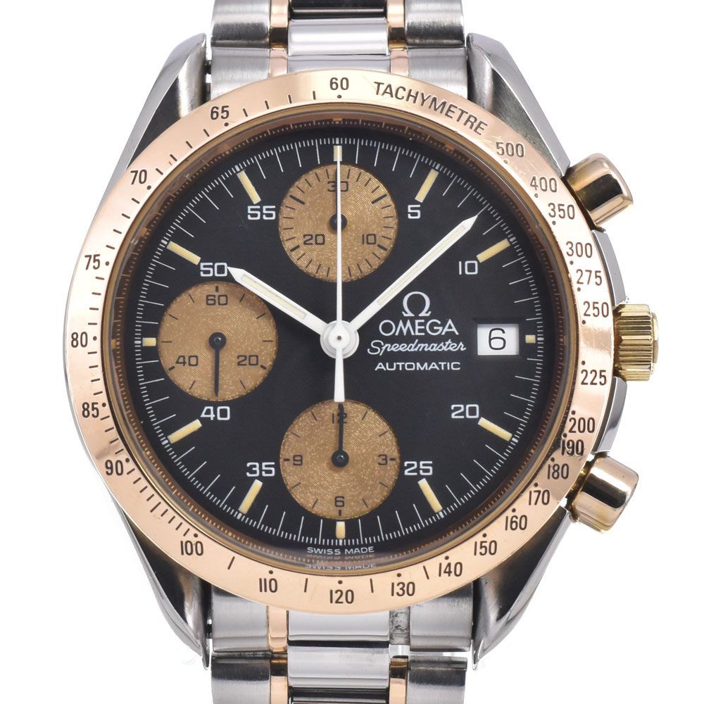 OMEGA Speedmaster Chronograph Date SS/K18RG Black