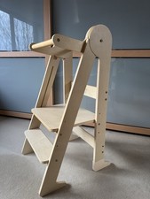 Piccalio Foldable Toddler Tower Premium Birch Adjustable Height 3 YR WARRANTY