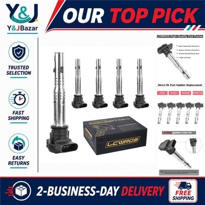 5 Ignition Coils UF575 for VW Jetta Beetle Golf Passat 2.5L Audi