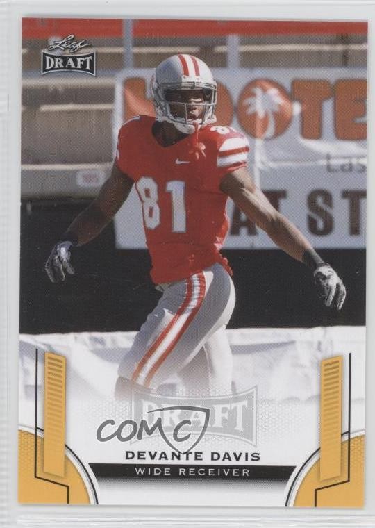 2015 Leaf Draft Gold Devante Davis #68 Rookie RC 1k3