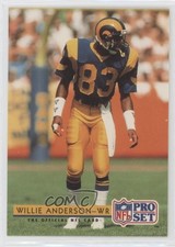 1992 Pro Set Willie Flipper Anderson #217 0t3