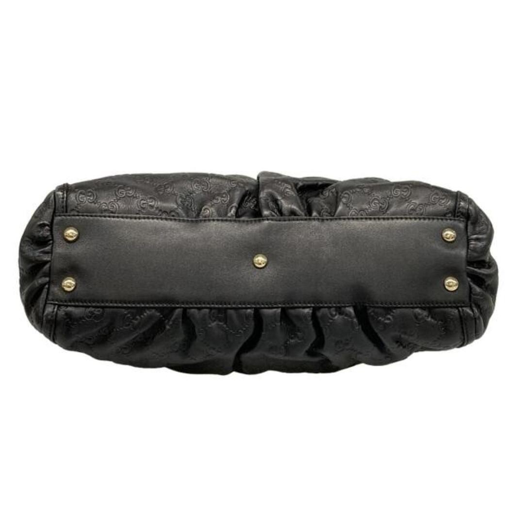 GUCCI Abbey Shimaline Handbag Black Leather Used Large 23x40cm thumbnail 6