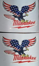 4-PACK MILWAUKEE TOOLS HOT ROD MOTORCYCLES GUNS 4in. STICKERS