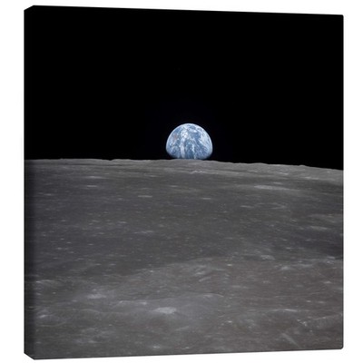 Leinwandbild Apollo 11   Aufgang der Erde über dem Mond - NASA