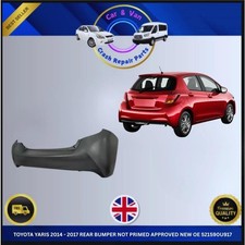 TOYOTA YARIS 2014 - 2017 REAR BUMPER NOT PRIMED NO PDC BRAND NEW OEM QUALITY