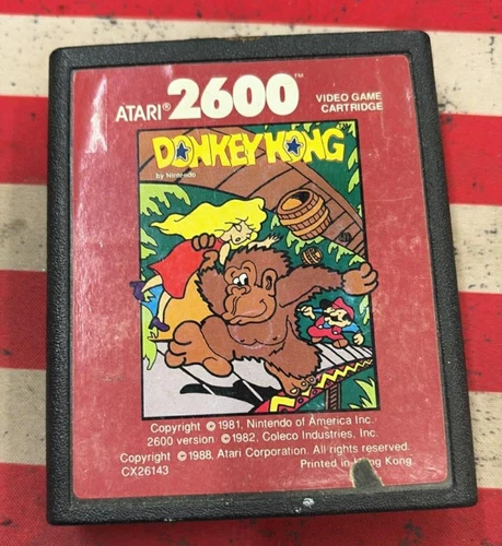 Donkey Kong Atari 2600 1988Red Label Video Game Cartridge Only Free Shipping USA