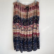 Vintage Sag Harbor Broomstick Maxi Skirt M Cottage Boho Gypsy Festival Artsy