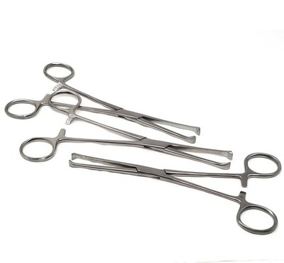 3Pc Allis Tissue Forceps Clamp 5x6 Teeth Stainless Steel Surgical Hemostat-7.25''
