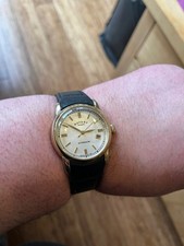 Rotary Classic Pinstripe Dial Automatic Exhibition Back Watch. Excellent.