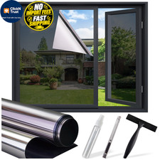 SUNBABY Window Tint for Home, One Way Privacy Film 17.5 x 78.7inch, Black