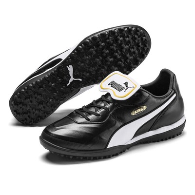 PUMA King Football Boots Mens Black Top TT Astro Turf Leather