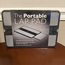 Portable Laptop Lap Desk w/Retractable Left/Right Mouse Pad Tray