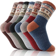 EBMORE Kids Merino Wool Hiking Thermal Winter Socks 12-15 Years Nordic