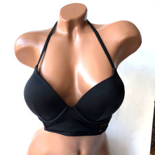 Victoria's Secret VS Archives Swim Bombshell Push Up Bikini Top Black NWT