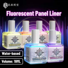 QWmodel Fluorescent Panel Line Accent Color 18ml for Mecha Model Coloring Paint