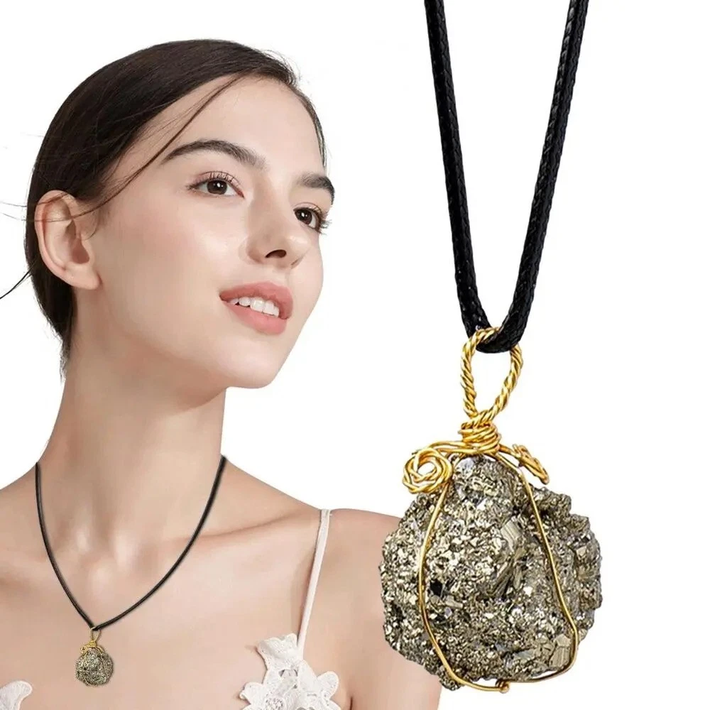 Raw stone pendant deals