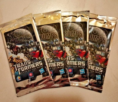 10x Vintage Booster Pack Transformers Dark of the Moon Top Trumps Karten Hasbro
