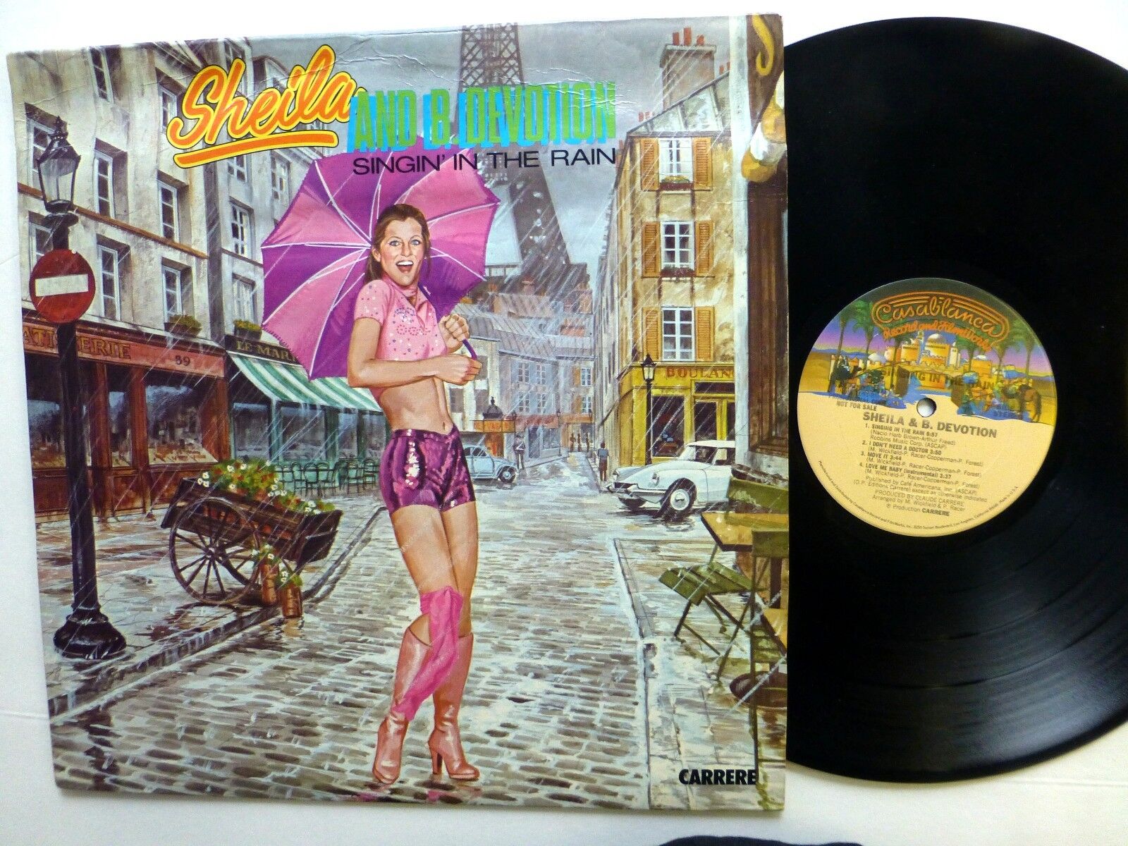 SHEILA And B. DEVOTION Singin' In The Rain LP Disco SOUL Boogie VG++ vinyl Fm195