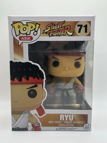 Funko POP! Street Fighter - Ryu #71 Asia PopLife RARE - Vaulted w/ Protector