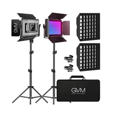 GVM RGB LED Video Light with Softbox, 60W Photography Studio Lighting Kit wit...