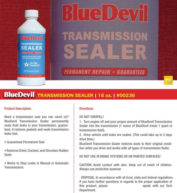 BlueDevil 00236 Transmission Sealer permanently seal and plug fluid leaks FAST! eBay
