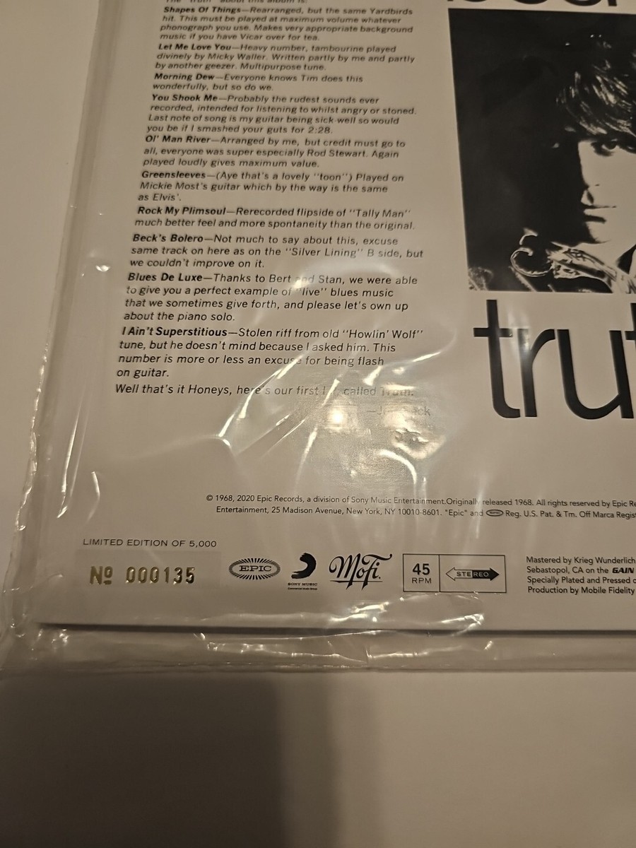 Jeff Beck – Truth (2021, Vinyl, LP) for sale online | eBay