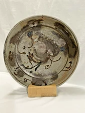 Stoneware Glazed Studio Pottery - 12 inch Mottled Pattern Round Bowl - Multi-Use