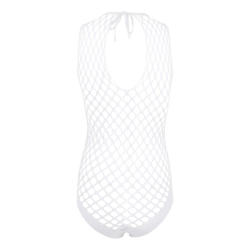 Hombre Ver a través de una pieza Fishnet Teddy Hollow Out Bodysuit Babydoll Nightwear - Imagen 60 de 70
