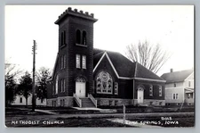 Lime Springs Iowa IA Methodist Church Real Photo Postcard RPPC 1930-50