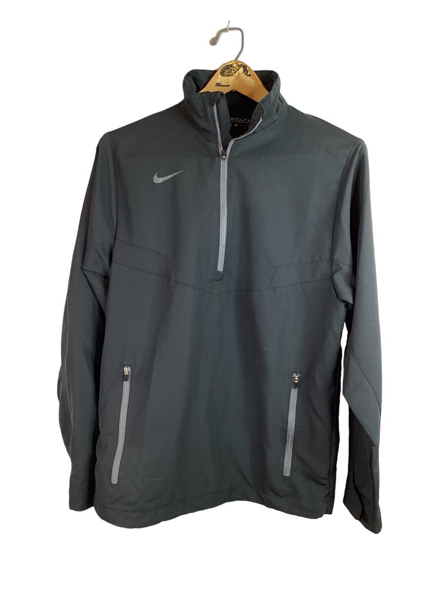 Nike Black Grey Golf Windbreaker Lightweight Quarter Zip Nike Black Grey Golf Windbreaker Lightweight Quarter Zip