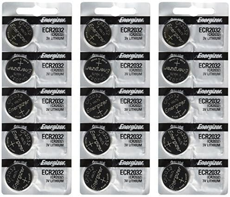 15 Pack Energizer CR2032 Lithium Coin Batteries 3V for Watches, Devices and Toys