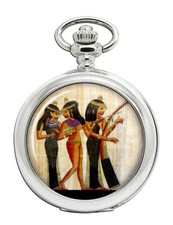 Ancient Egyptian Musicians Pocket Watch
