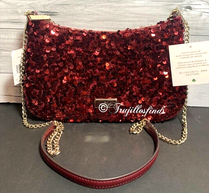 Kate Spade New York Kiki Deep Berry Sequin Convertible