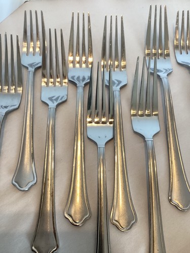 Pfaltzgraff 32 pcs. Capri Frost Stainless 18/0 Flatware Service for 4+ extra pcs - Picture 9 of 24