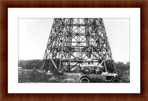 Nikola Tesla Wardenclyffe Tower with Shed Over Primary Coil Photo Car Wall Art