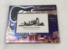 NASHVILLE Reflective/Foil PHOTO FRAME SOUVENIR KEEPSAKE FAVOR MEMORY Holds 4"X6"