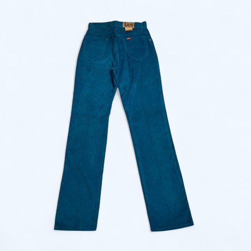 Pantaloni LEE da donna in velluto a coste denim premium verde acqua alti 10 (W26" L31") - Foto 9 di 12