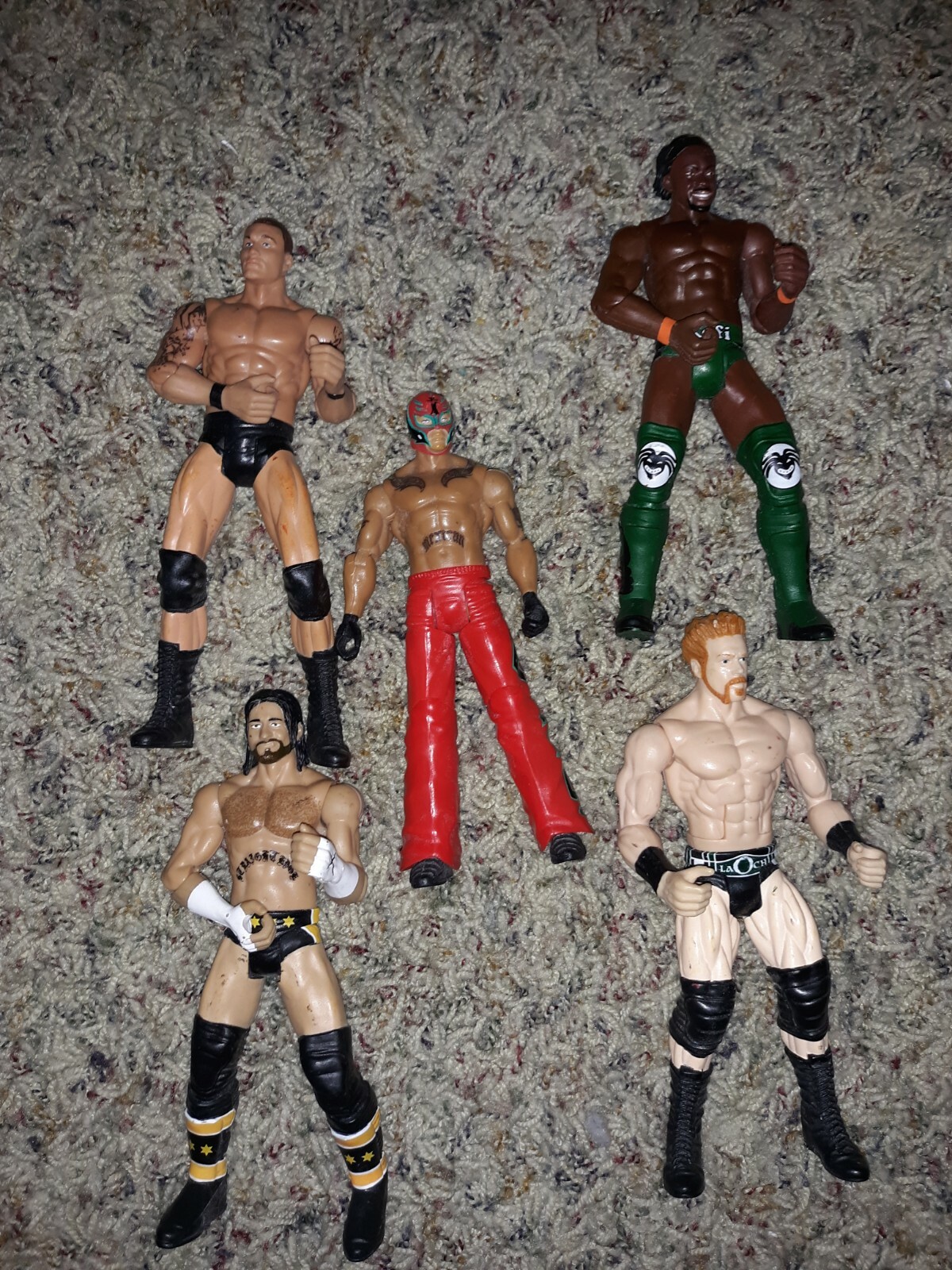 WWE Figure Lot Mattel Sheamus Kofi Rey Mysterio Orton CM Punk Flex