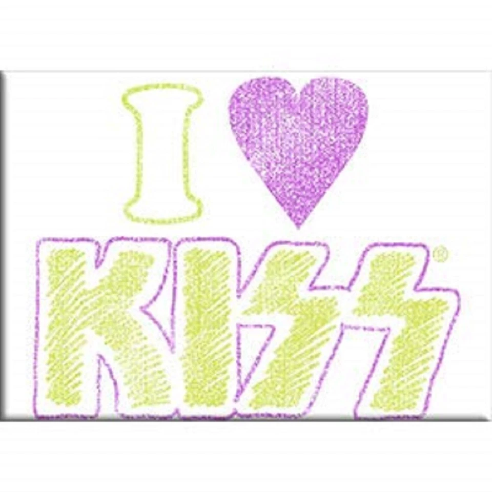 C&D Visionary I HEART KISS Aimant De Réfrigérateur Art Licencié, 2.5" X 3.5" - Photo 1/1