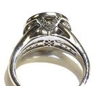 14k white gold .79ct diamond double halo ring 5.4g 7 ladies unique — photo 5