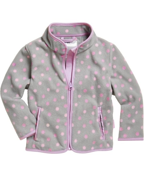 Playshoes Fleece-Jacke Punkte Grau Kinder MäDchen GrößE 74-152 Warm-image