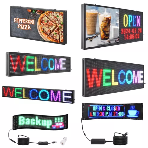 VEVOR Programmable LED Sign Scrolling Display Board P10 Full Color Multi-type