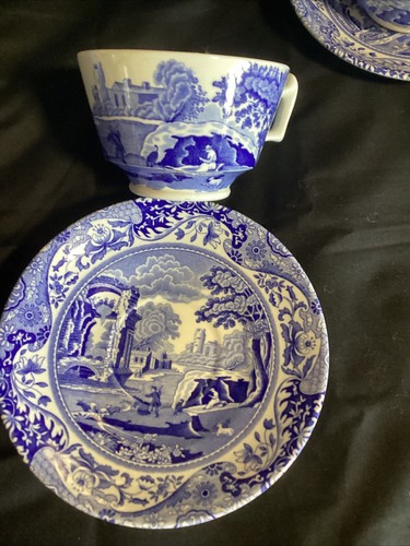Spode Blue Italian Tea Set 15 Pieces Large Teapot - Picture 8 of 21