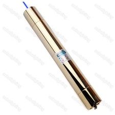 Powerful 1.6W Blue outdoor flashlight beam Laser Lights Torch copper by 18650